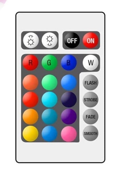 2-Pack Glow by GabbaGoods LED Multi-Color RGB Light Bulbs with Remote - 5 Watt